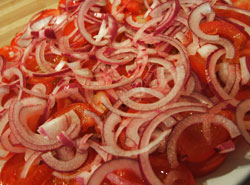 Tomatoes and onions