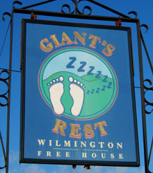 Sign for the Giant’s Rest pub
