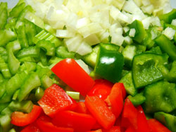 Chopped vegetables