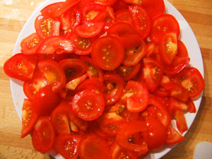 Tomatoes on a plate